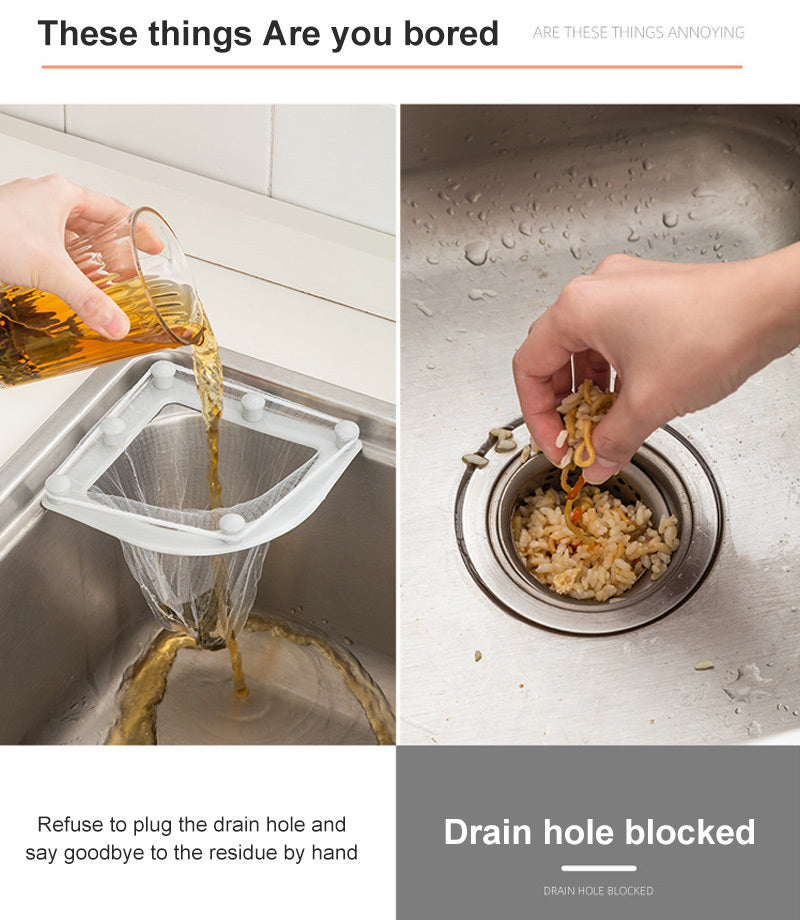 Kitchen Sink Anti-blocking Leftover Drain Rack