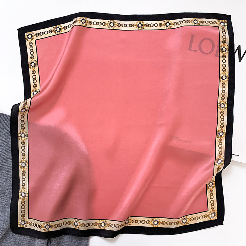 Solid Color Silk Kerchief Women