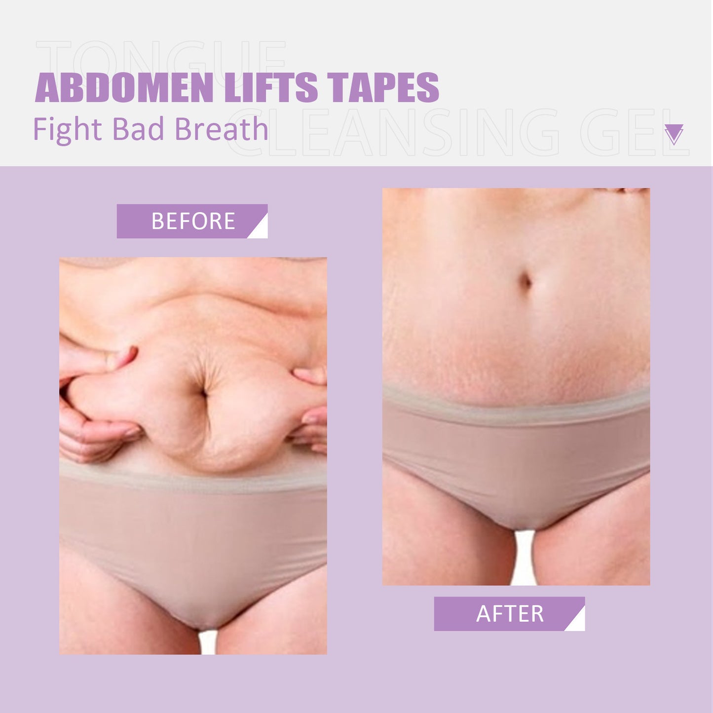 Eelhoe Abdomen Lifting Tapes Belly Pad Antirughe Rimozione Cura della pelle Facile da usare