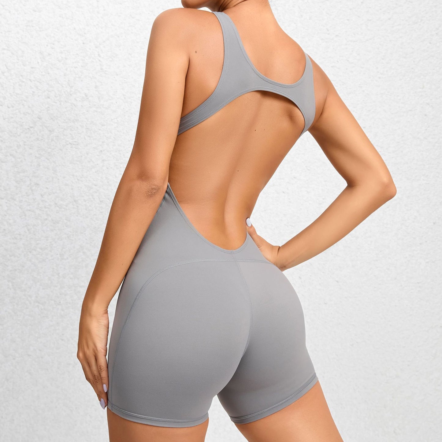 Quick-drying Nude Feel Dance Fitness One-piece Hip Lifting Jumpsuit