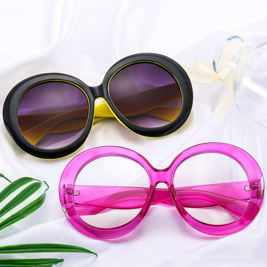 Fashion Sunglasses Oversized Frame Round Large