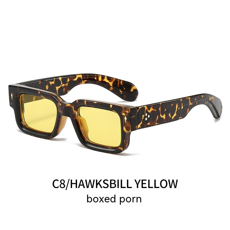 Personality Rivets Thick Frame PC Sunglasses