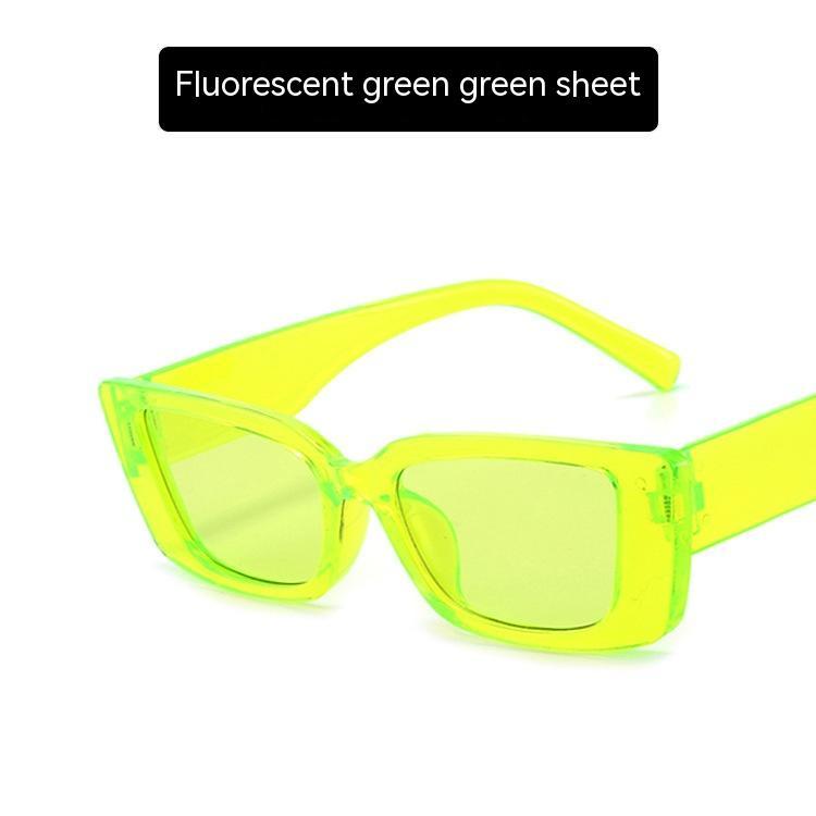 Jelly Color Square Sun Glasses Concave Shape