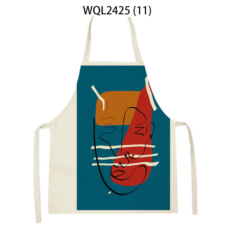 Simple Fabric Apron Kitchen Antifouling Work Clothes