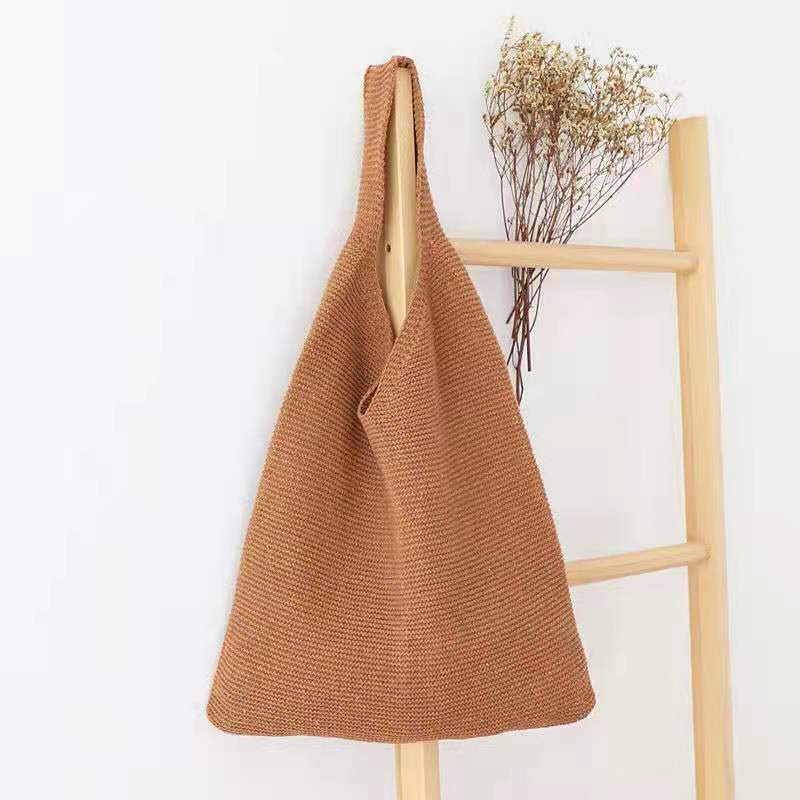 Fashion Retro Wool Knitted Bag Portable Knitted Bag