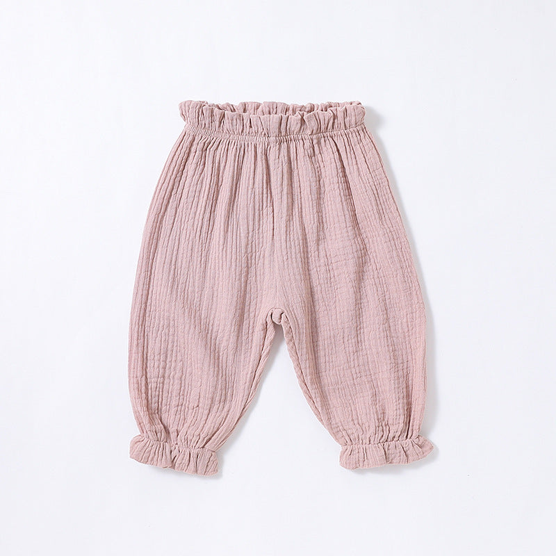 Male And Female Infants And Toddlers Double Yarn Ministerial Pants