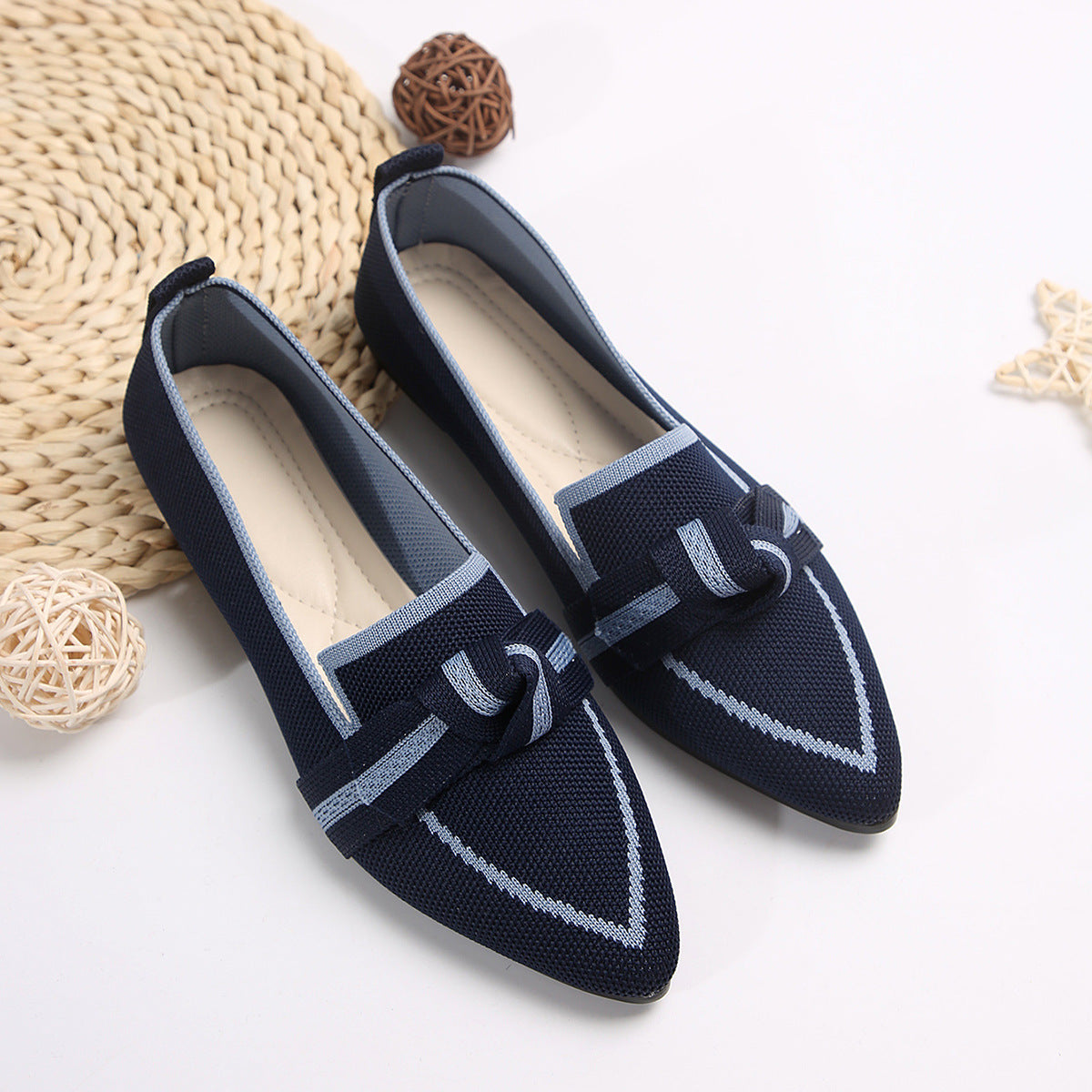 Pointed Flat Pumps Plus Size Fashion Casual Shoes