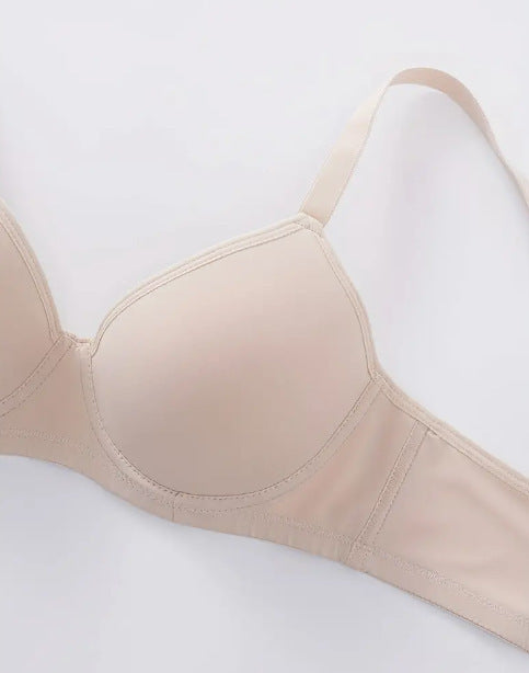 Push Up Breast Holding Thin Cup Bra With Steel Ring