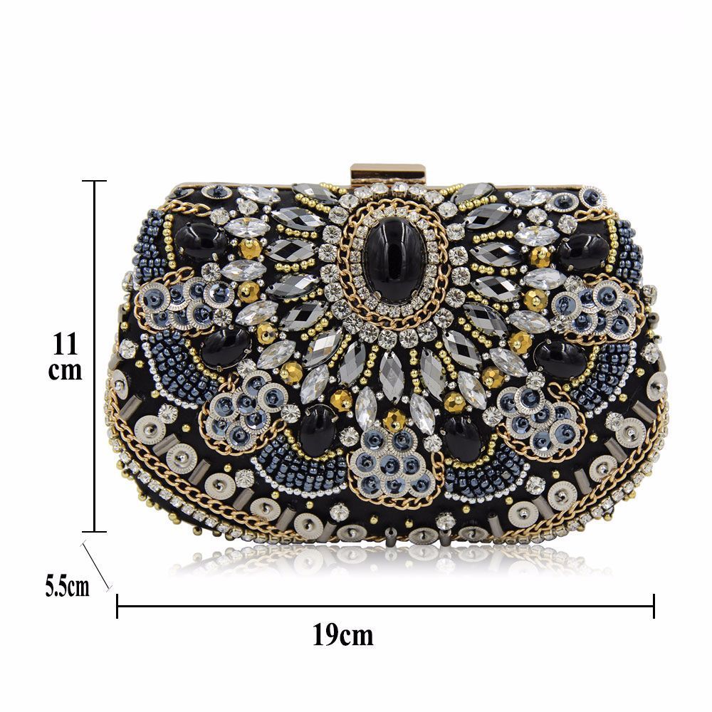 Beaded And Diamond-encrusted Dinner Lady's Banquet Handbag