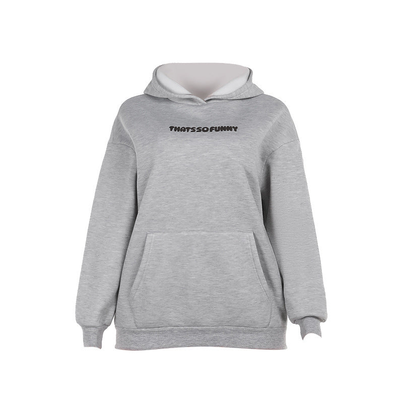 Printed Hooded Fleece Pullover Women