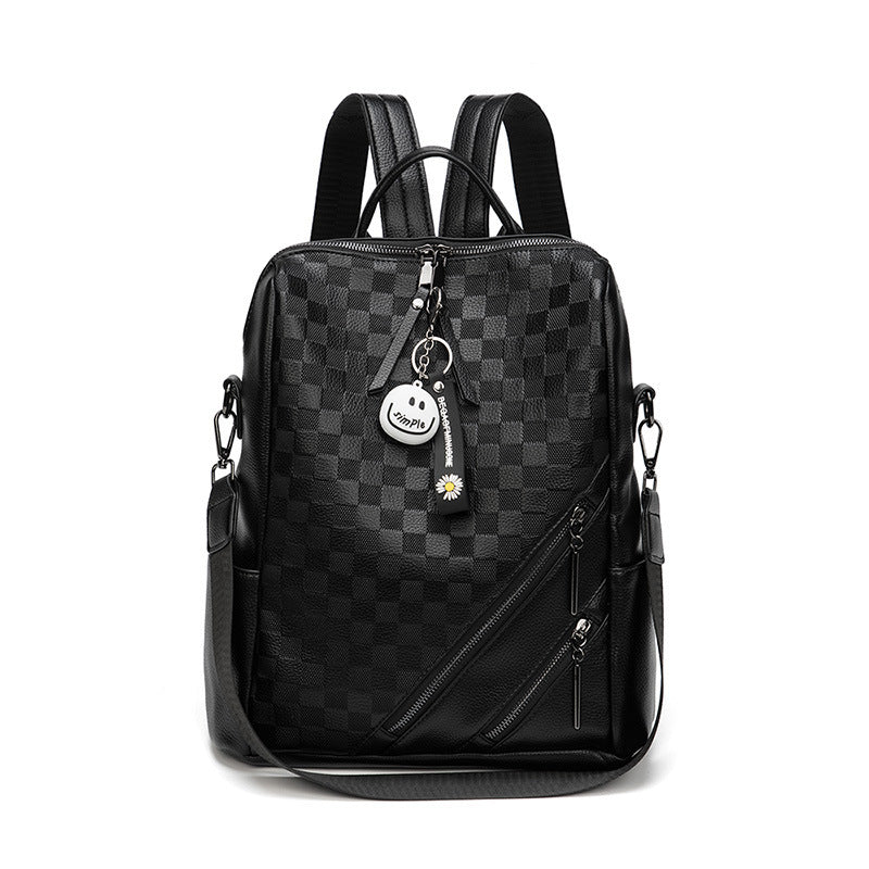 Fashion Checkerboard Rucksack Casual Umhängetasche All-Match-Einkaufstaschen für Frauen