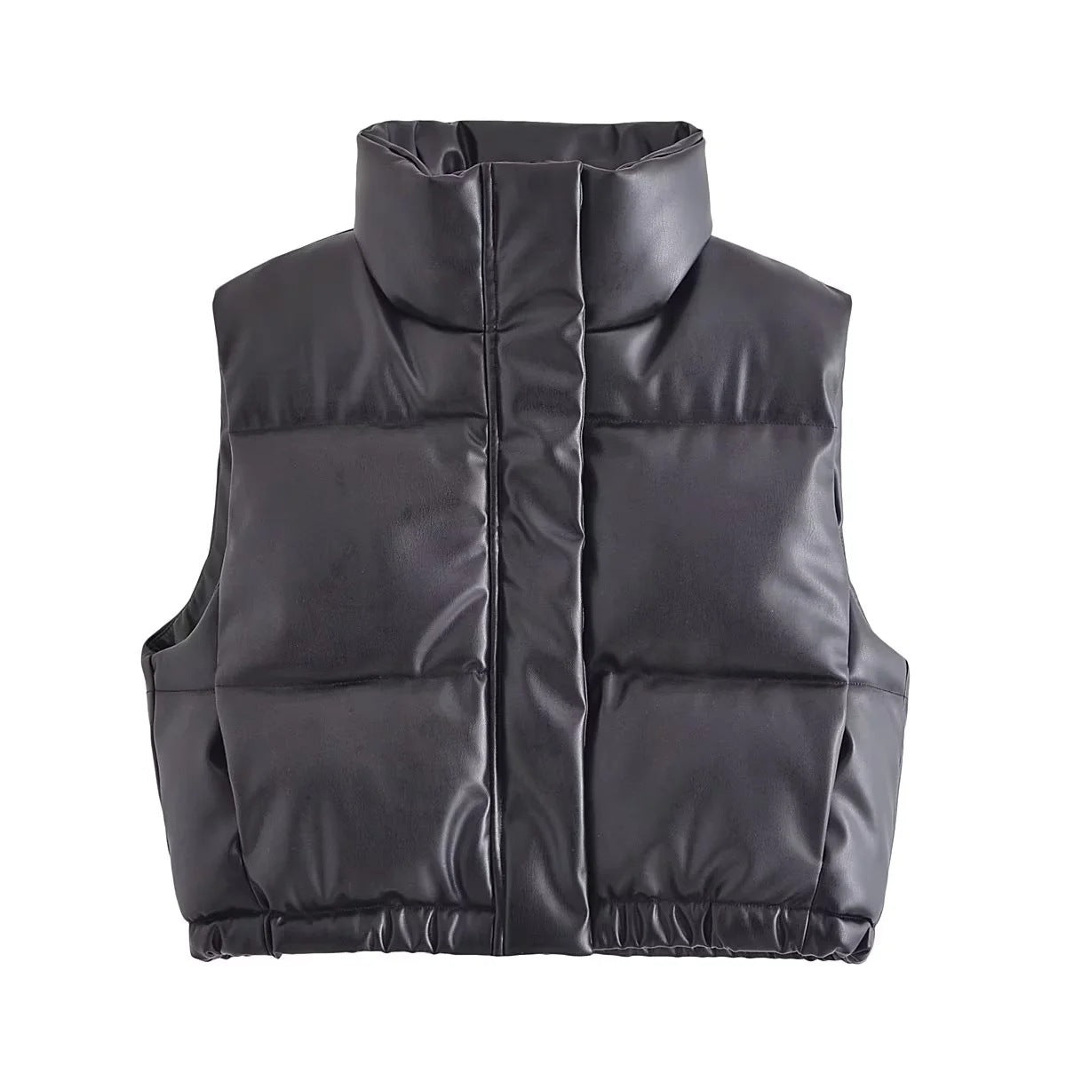 Stand Collar Sleeveless Down Vest