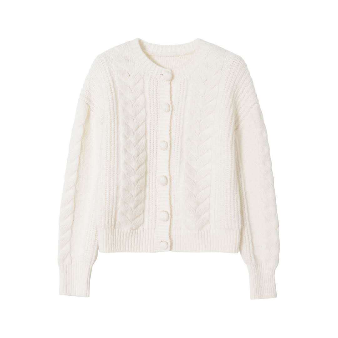 Half high neck cardigan women