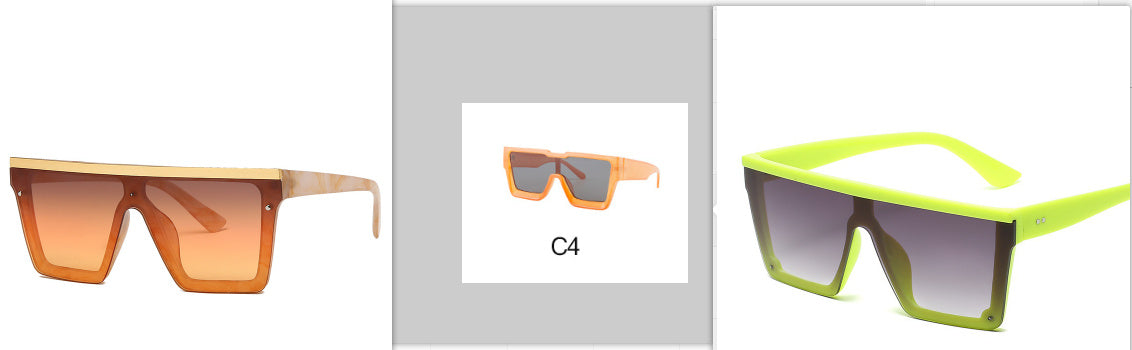 Personalized Sunglasses Trendy One-piece Frame Glasses