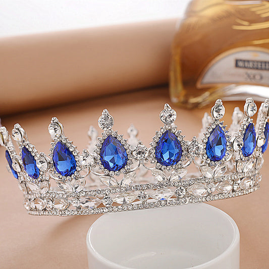 Full Crown Bridal Tiara Crown Wedding Diadem Bridal Round Crown