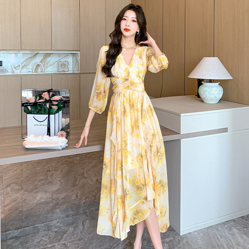 High-end And Fashionable French Chiffon Dress Women