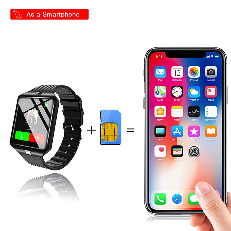 Smart Watch Support TF Carte Sim Camera Sport Bluetooth