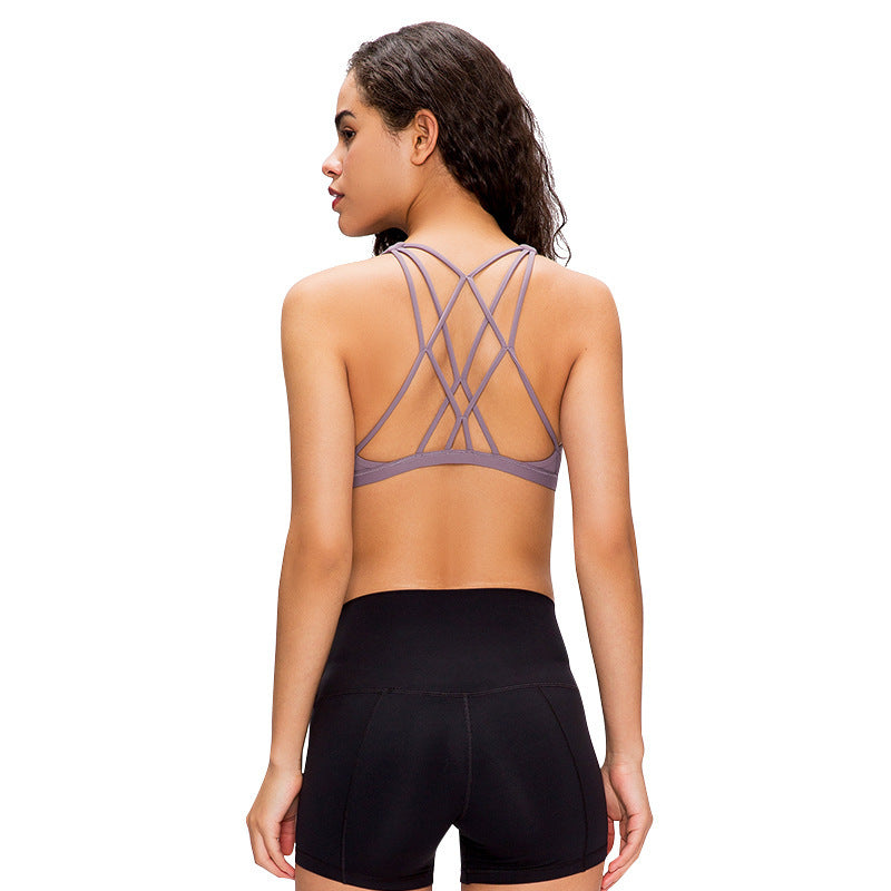 Beautiful back underwear skin-friendly nude sports running yoga fitness bra