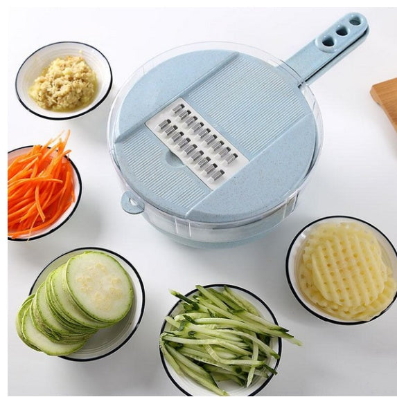 8 in 1 Mandoline Slicer Gemüse Slicer Kartoffelschäler Karotten Zwiebel -Reib mit Sieb Gemüseschneider Küchenzubehör