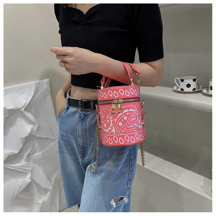 PU Bucket Bag Large Capacity One Shoulder Messenger