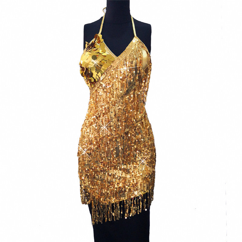 Sequined fringed dress