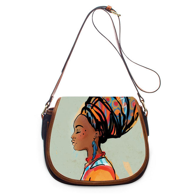 African Pu women's One Shoulder Messenger Bag