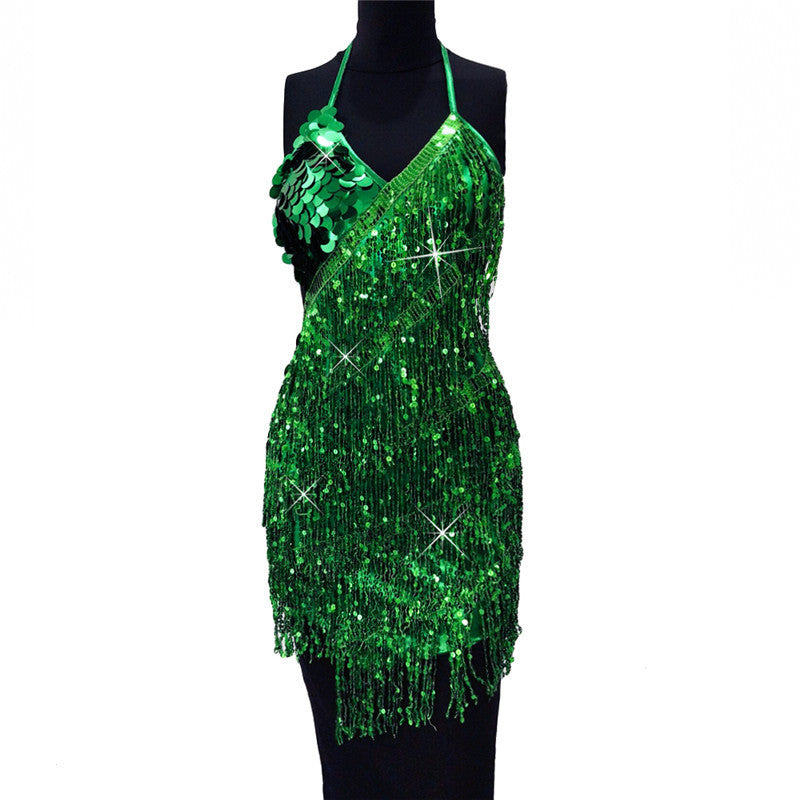 Sequined fringed dress