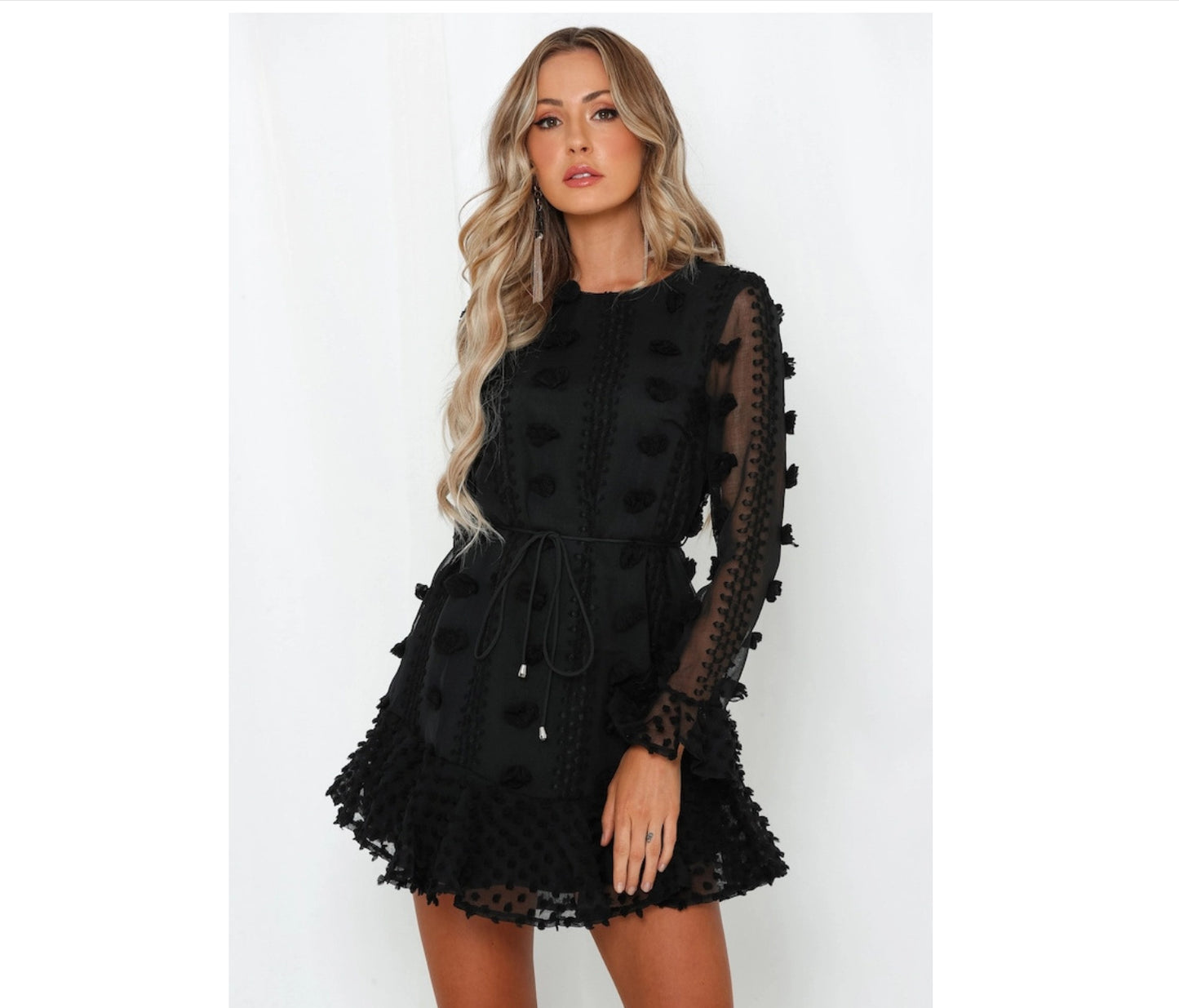 Women White/Black Loose Short Dress