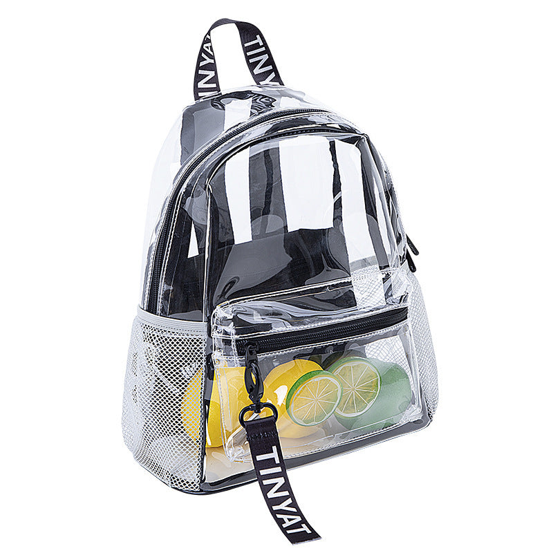 Large Capacity Jelly Transparent Backpack Woman