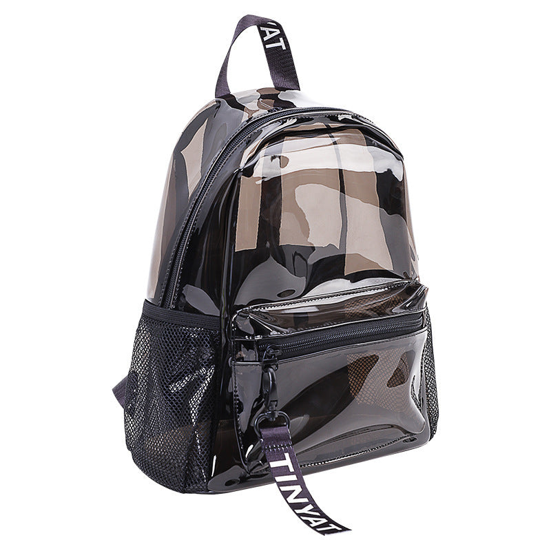 Large Capacity Jelly Transparent Backpack Woman