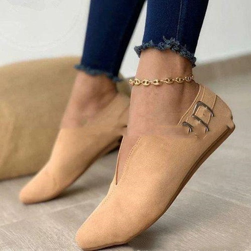 Women's Short Boots Pointed Flat Casual Shoes