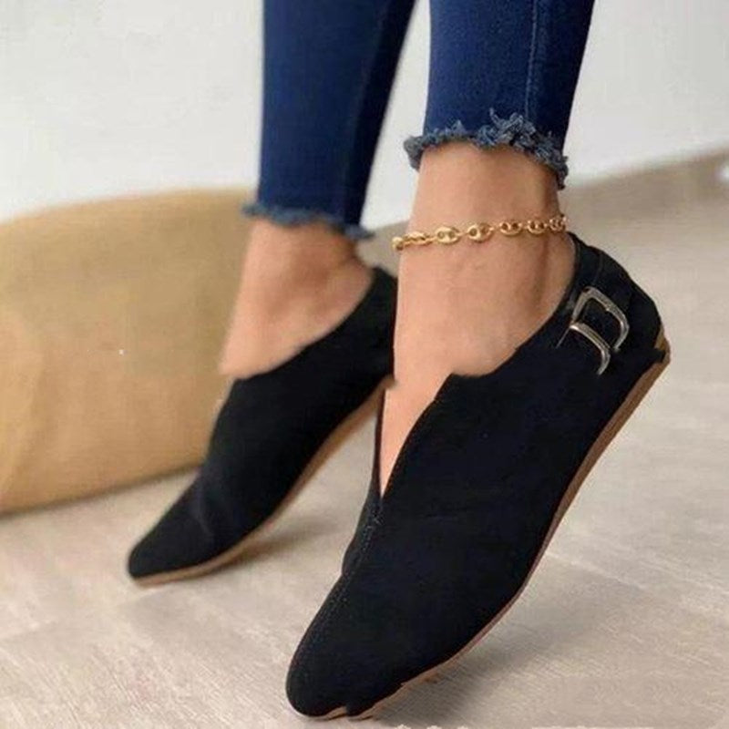 Women's Short Boots Pointed Flat Casual Shoes