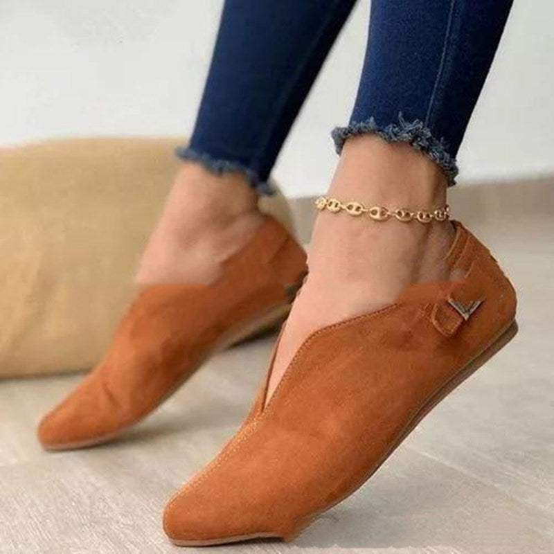 Women's Short Boots Pointed Flat Casual Shoes