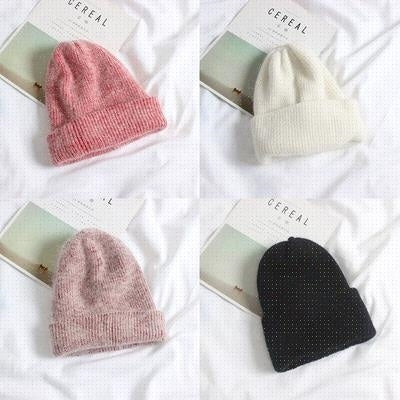 Women knitted Winter Hat female Warm Rabbit fur beanie