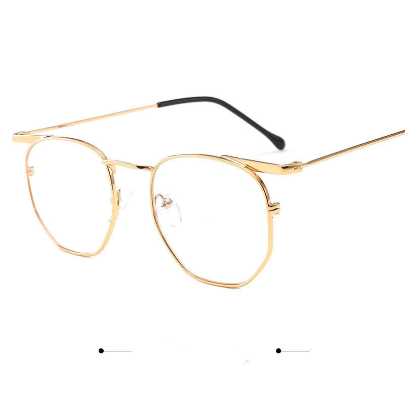 Vintage Harajuku Style Gold Rim Glasses Frame