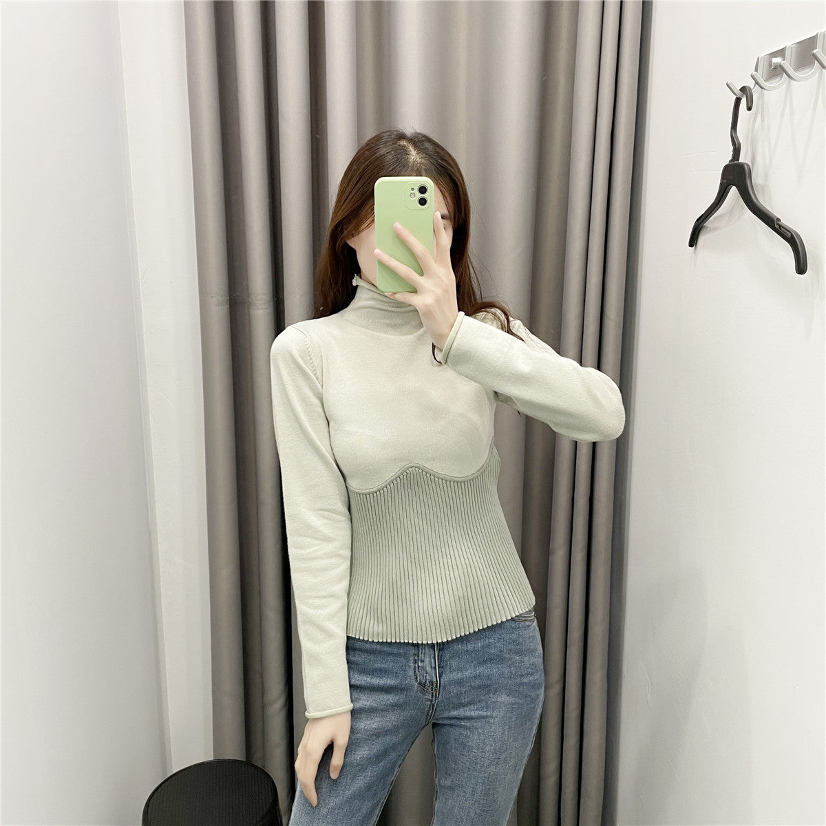 Round Neck Women's Inner Base Sweater Women Foreign Style