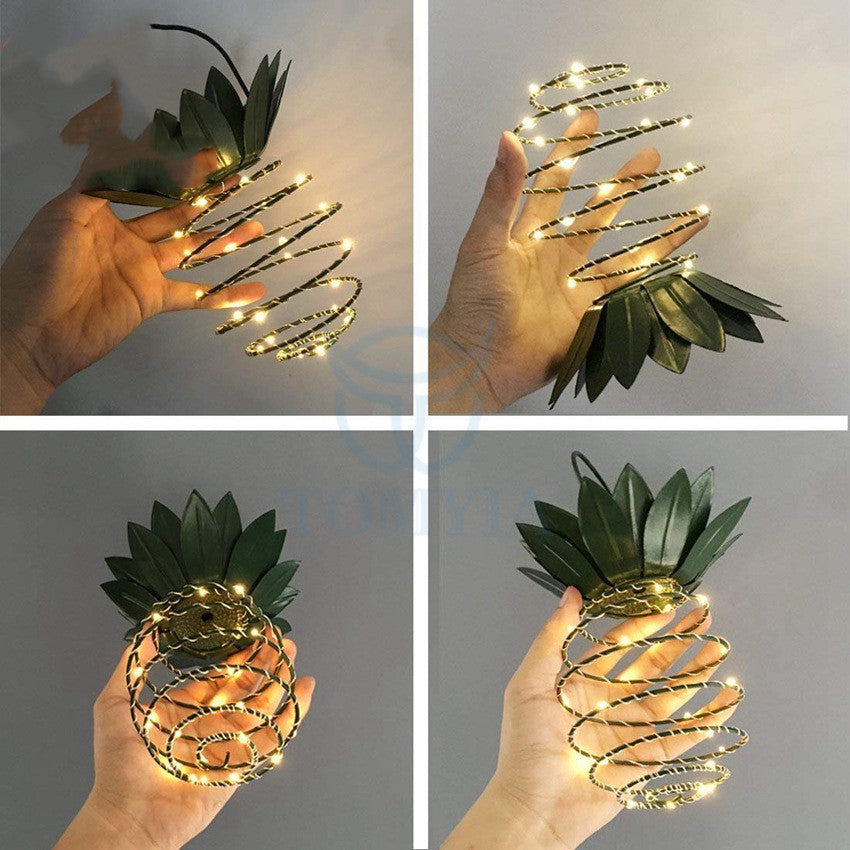 Jardin imperméable extérieur ananas des lumières solaires du chemin des lumières de fée suspendues de fée solaire LED chaude fée décor