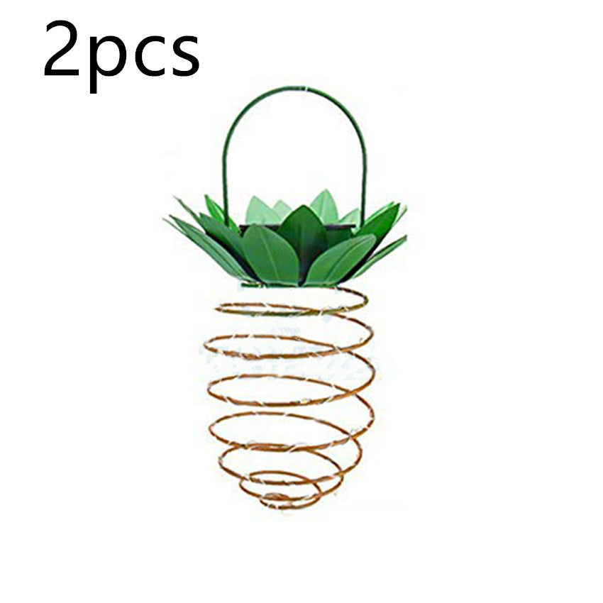 Jardin imperméable extérieur ananas des lumières solaires du chemin des lumières de fée suspendues de fée solaire LED chaude fée décor