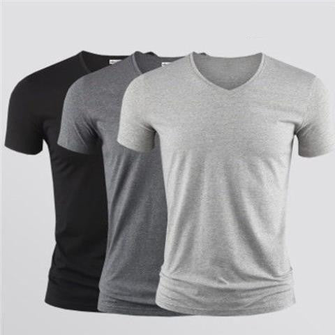 Solid Color Round Neck Slim Half Sleeve t-Shirt