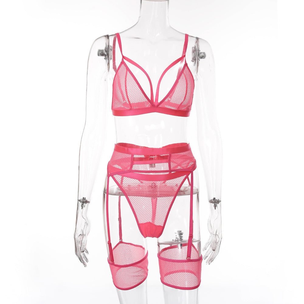 Sexy see-Through Mesh Sexy Body Shaping Underwear Two-piece Set