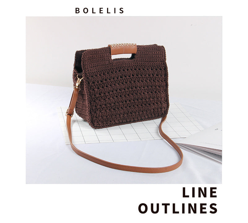 New One-shoulder portable Diagonal Autumn And Winter Woven Bag