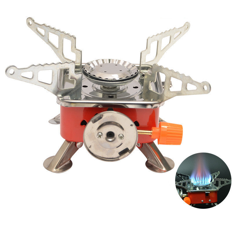 Outdoor Mini Small Square Stove Gas Stove Portable Folding Cassette Stove Camping Stove Picnic Cooker