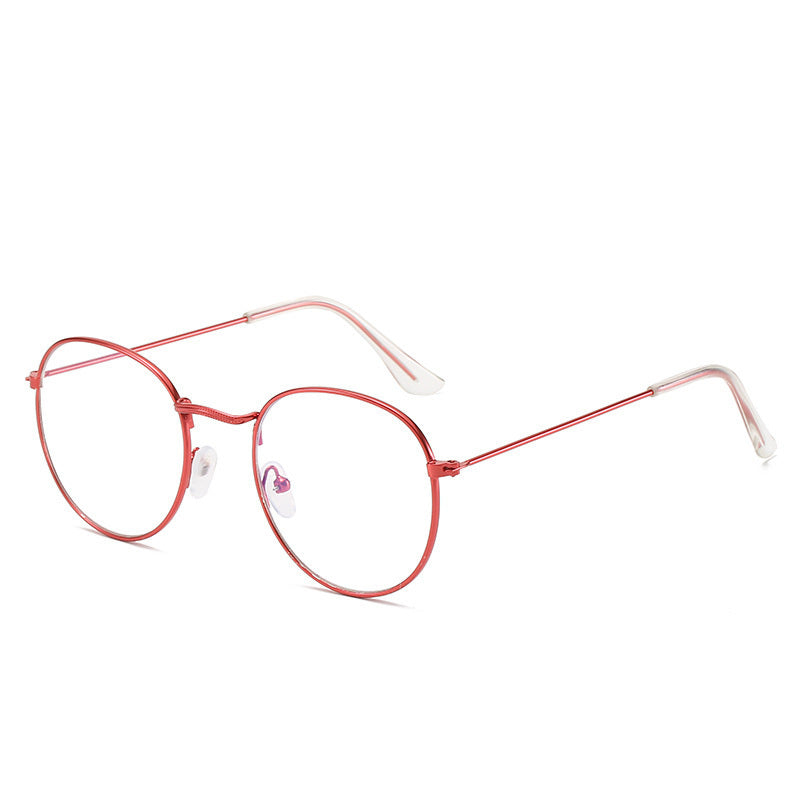 Metal Frame Glasses For Women Vintage Anti Blue Blocking Optical Eyeglasses Metal Plain Spectacle Oculos Luxury Gafas Lunette