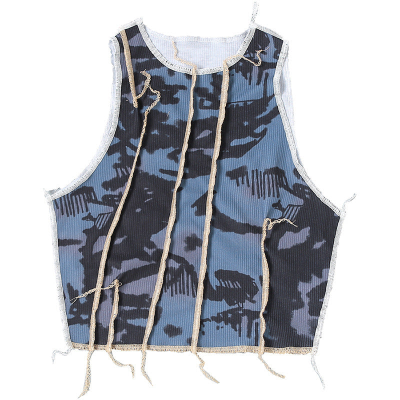 Fashion Brand Girl American Street Slim Sleeveless Vest Women All-Match Thin