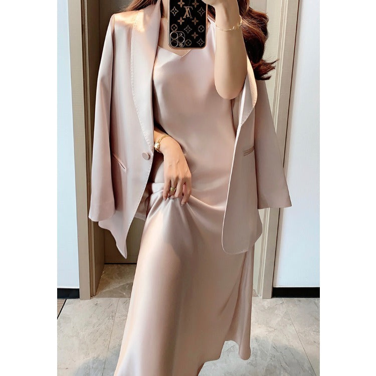 Yu Jie Suit Jacket Female Suspender Dress Two-Piece