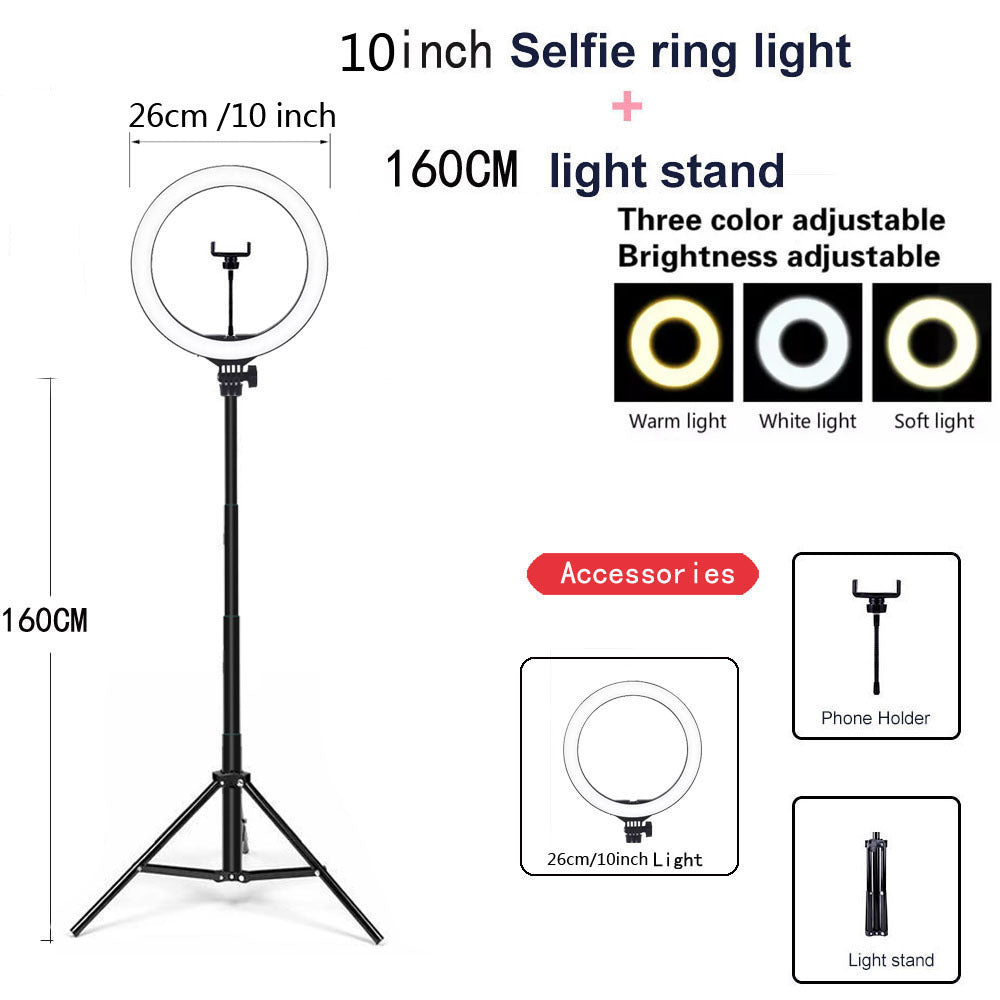 Compatible avec la pomme, la lumière vidéo, la lumière dimmable, la lumière de l'anneau à LED selfie, la lumière de l'anneau USB, avec une lumière du cadre du trépied