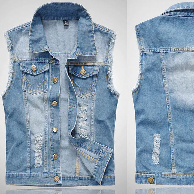 Men's denim vest