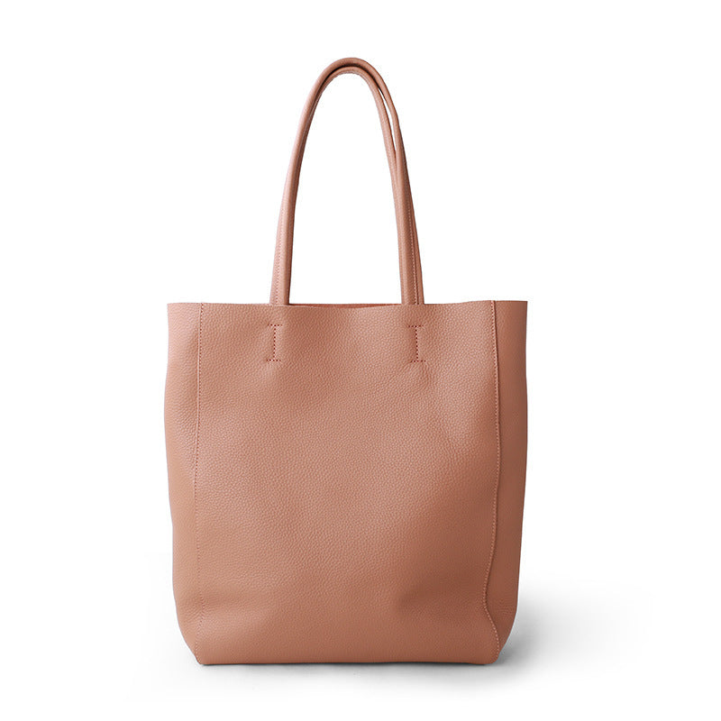 The First Layer Of Cowhide Large-capacity Tote Bag Cowhide Simple Soft Leather