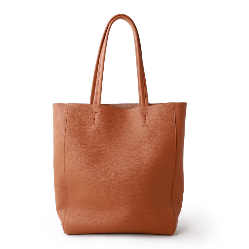 The First Layer Of Cowhide Large-capacity Tote Bag Cowhide Simple Soft Leather