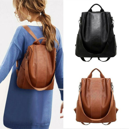 Fashion Anti-theft Solid Color Large Capacity Backpack